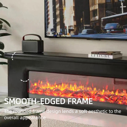 Aihm-Lon Simple Electric Fireplace Includes French Curved Edges 71”-83”