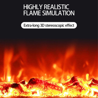 Aihm-Lon Electric Fireplace with 3D Realistic Flame & Layered Lines 39”-47”