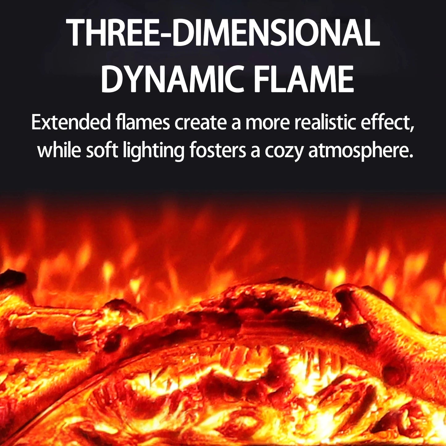 Aihm-Lon Electric Fireplace Includes Vintage Cover and White Matte Carving 47” Classic Vintage-Luxury