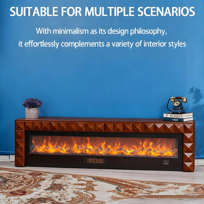 Aihm-Lon Electric Fireplace Includes Vintage Cover and White Matte Carving 47” Classic Vintage-Luxury