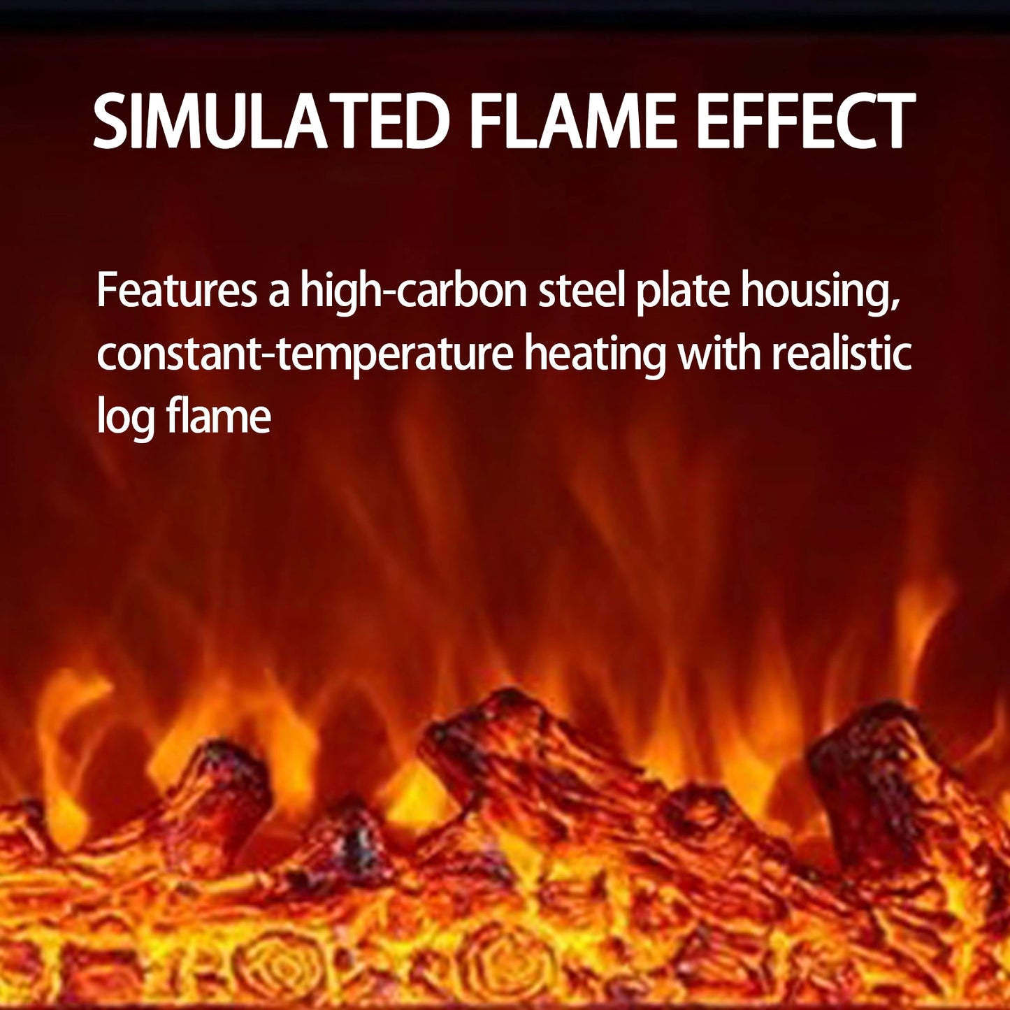 Aihm-Lon Electric Fireplace Includes Vintage Cover and White Matte Carving 47”