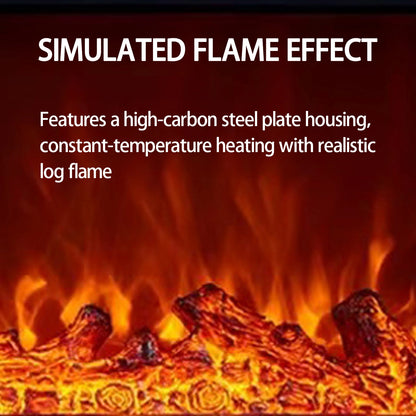 Aihm-Lon Electric Fireplace Includes Vintage Cover and White Matte Carving 47”