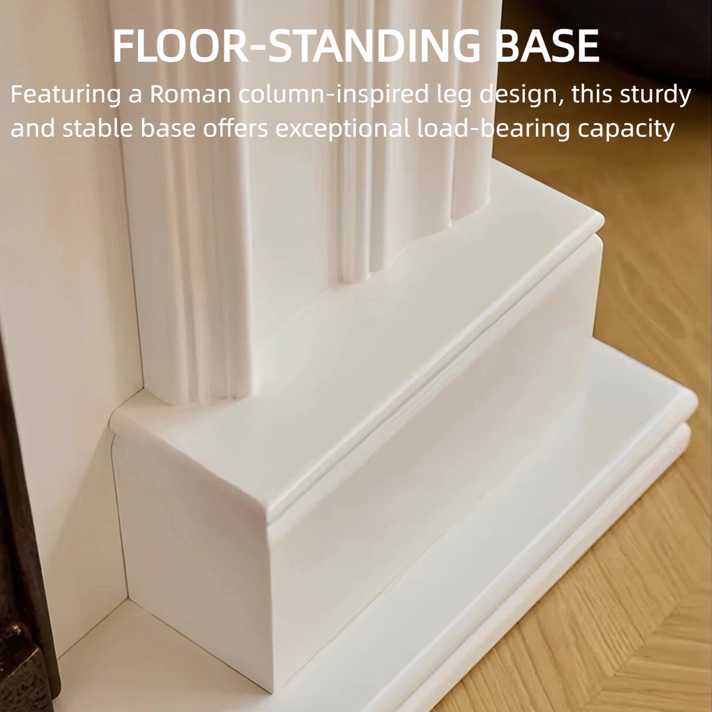 Aihm-Lon Vintage Electric Fireplace with Real Flame Effect Tall TV Stand 47”-59”