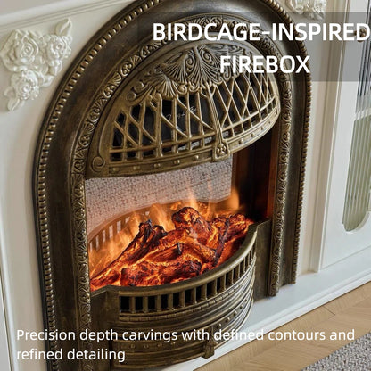Aihm-Lon Spacious Electric Fireplace Includes Birdcage Heating Firebox 71”-95”