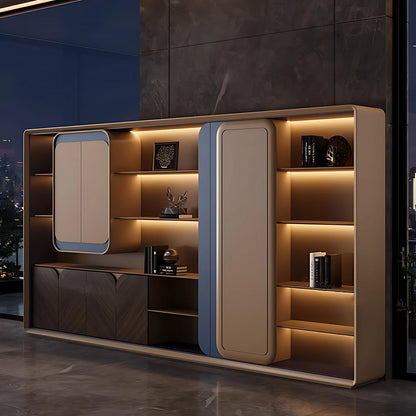 Aihm-Lon Executive Desk with Large Storage 94.48"-125.98"