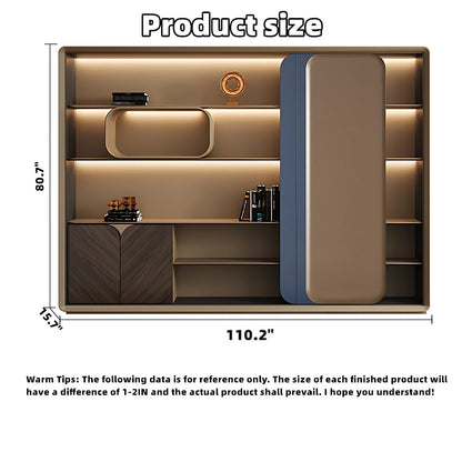 Aihm-Lon Executive Desk with Large Storage 94.48"-125.98"