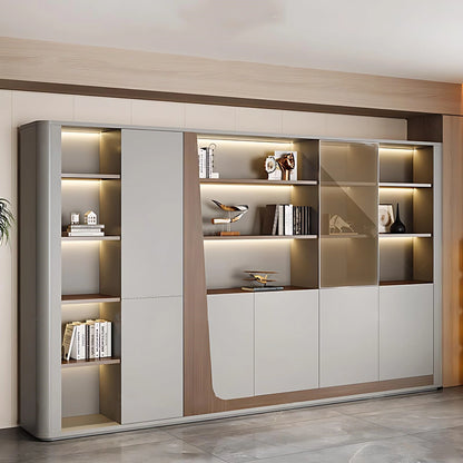 Aihm-Lon Executive Desk with Wooden Office Desktop 78.7"-141.7"