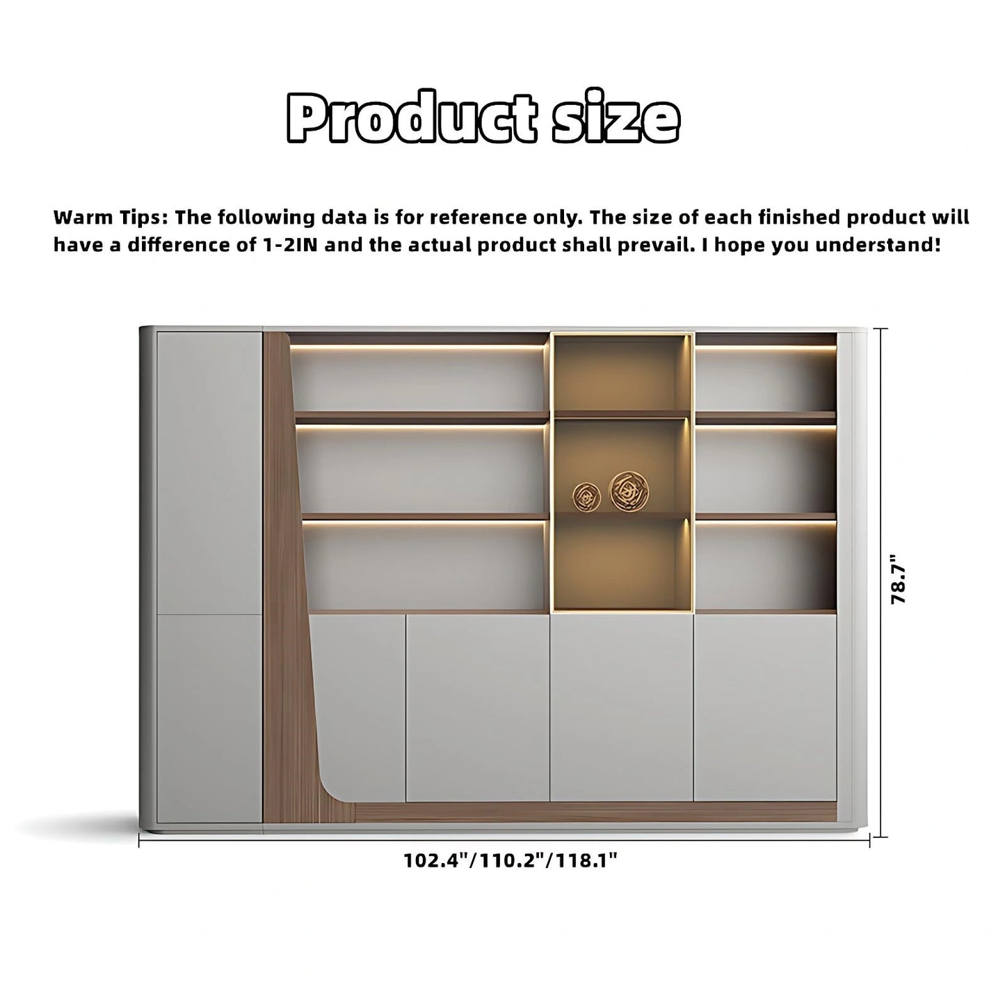 Aihm-Lon Executive Desk with Wooden Office Desktop 78.7"-141.7"