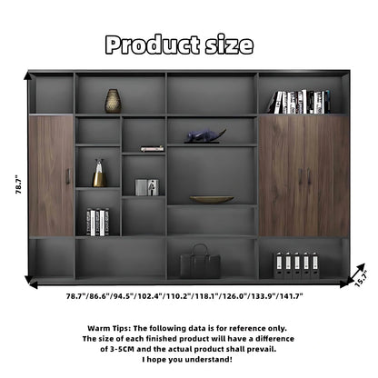 Aihm-Lon Corner Executive Desk with Thick Wooden Tabletop LED Light 78.7"-141.7"