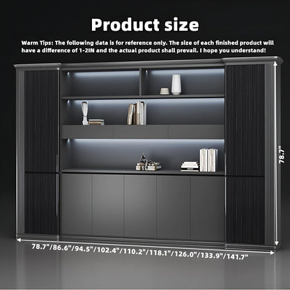 Aihm-Lon Futuristic Executive Desk with Simulated Floating Design 78.7"-141.7"