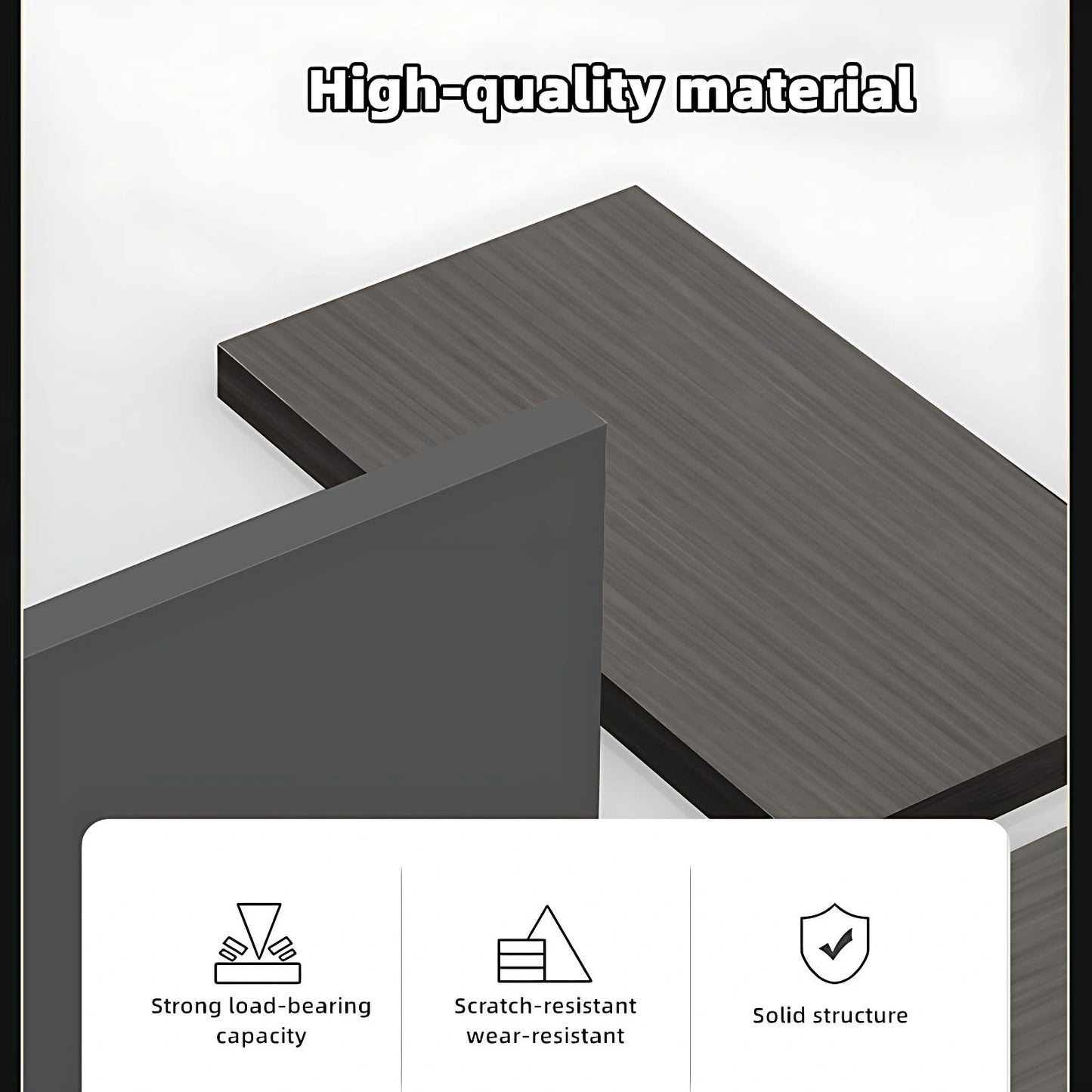 Aihm-Lon Futuristic Executive Desk with Simulated Floating Design 78.7"-141.7"