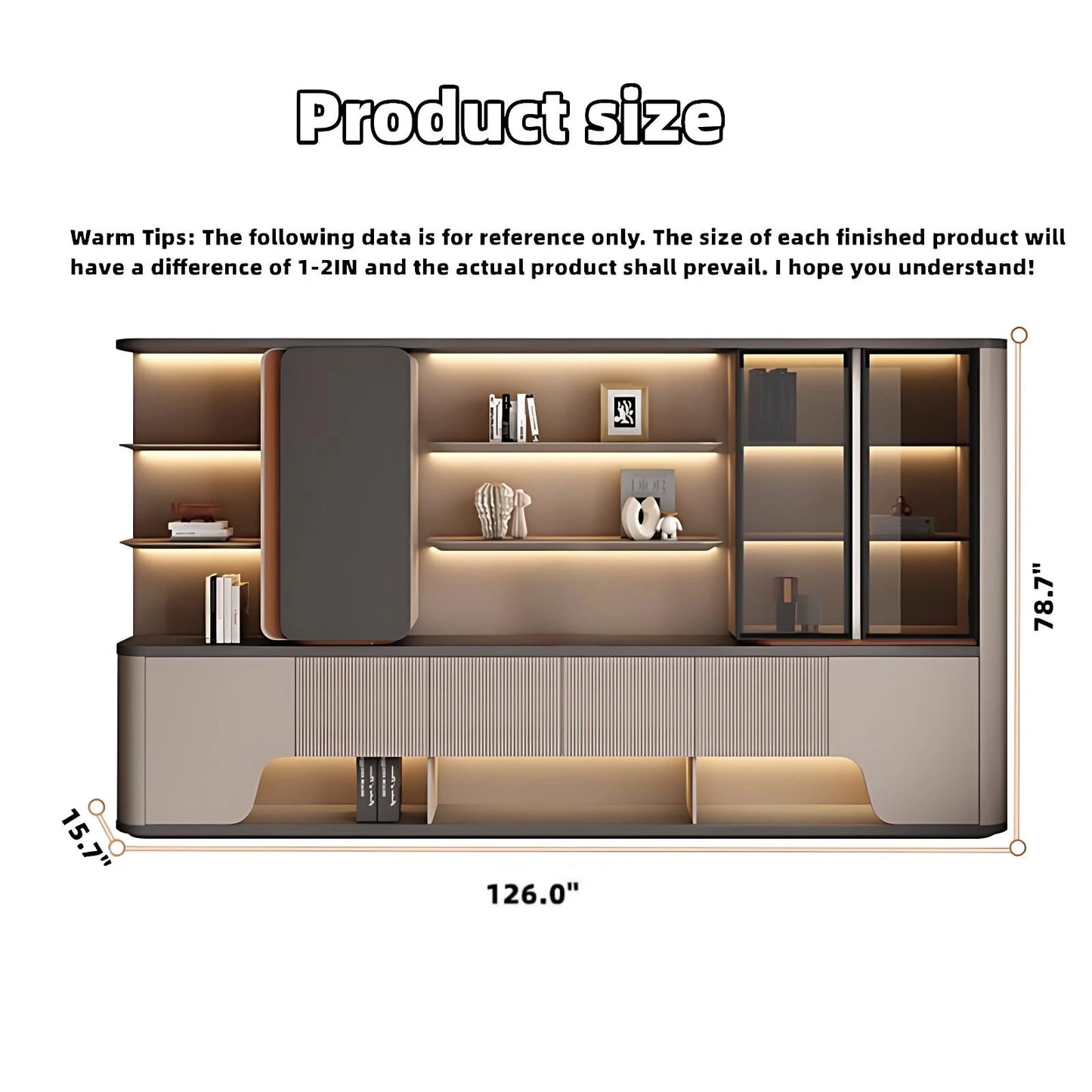 Aihm-Lon Executive Desk for Office Home 94.49"-125.98"