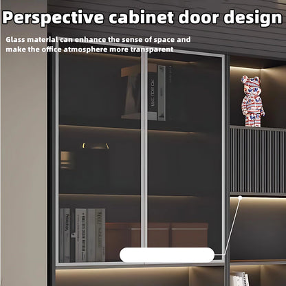 Aihm-Lon Executive Desk with L-Shaped Drawers 78.74"-118.11"