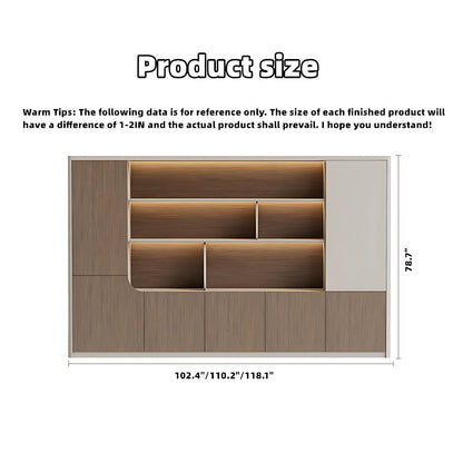 Aihm-Lon Executive Desk with Corner Drawers Cabinet 78.7"-141.7"