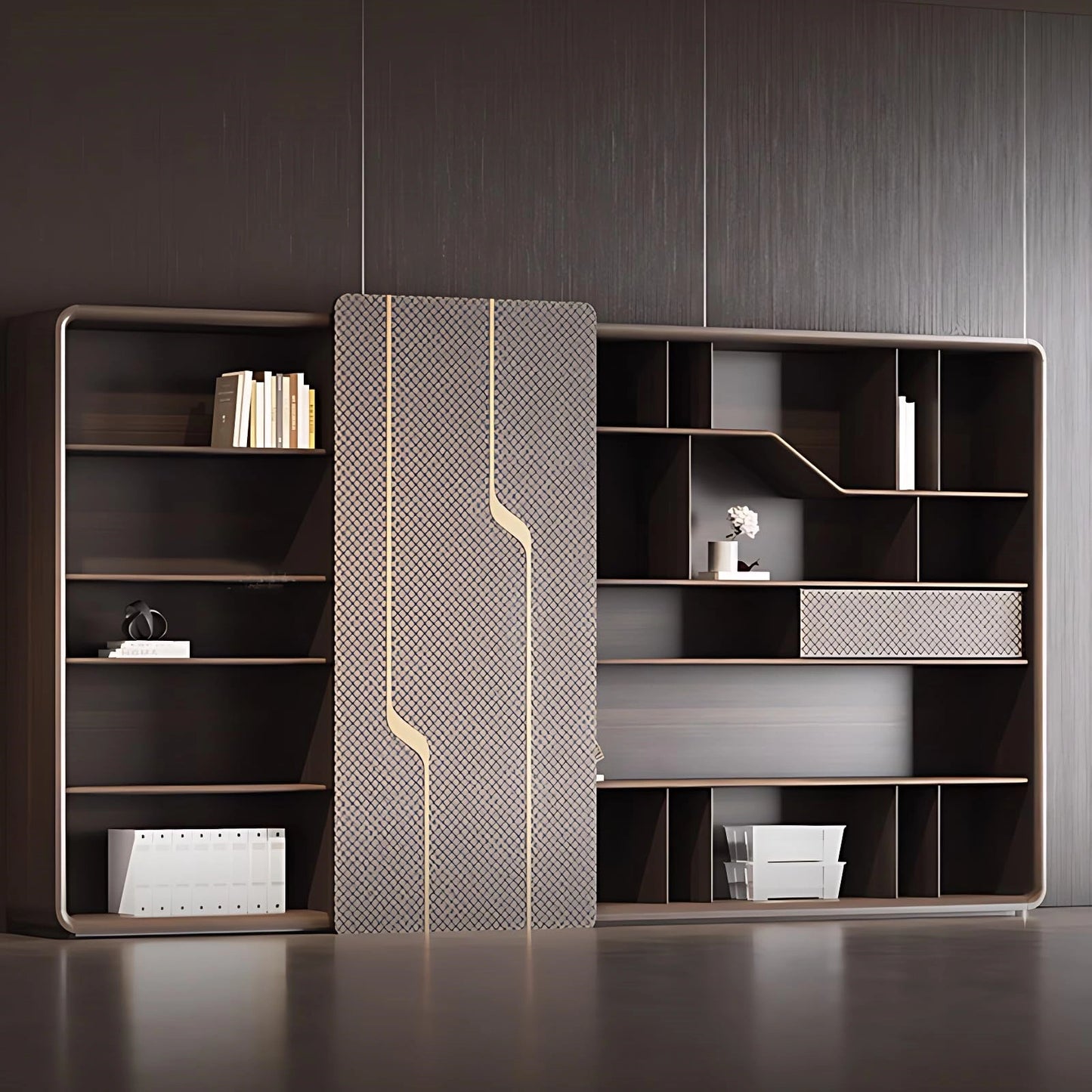 Aihm-Lon Wooden Executive Desk with 4 Large Drawers 78.7"-141.7"