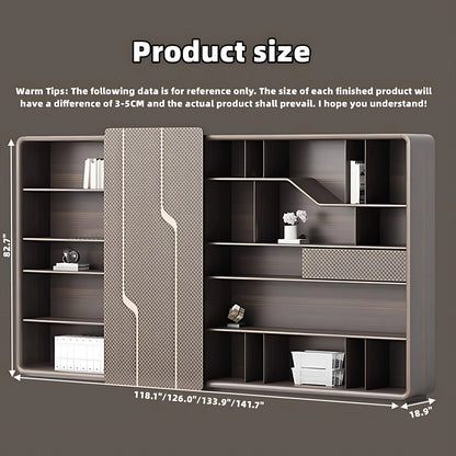 Aihm-Lon Wooden Executive Desk with 4 Large Drawers 78.7"-141.7"