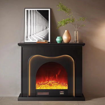 Aihm-Lon Elegant Electric Fireplace Soft Curved Design 47”