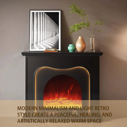 Aihm-Lon Elegant Electric Fireplace Soft Curved Design 47”