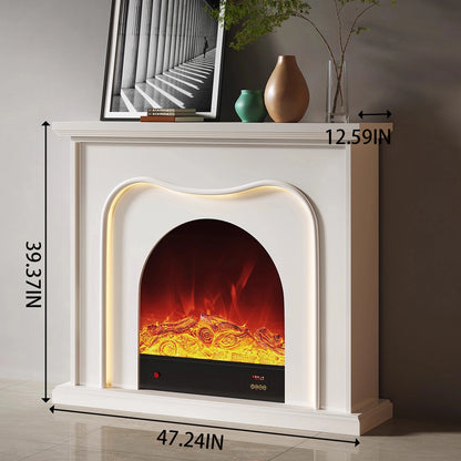 Aihm-Lon Elegant Electric Fireplace Soft Curved Design 47”