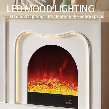 Aihm-Lon Elegant Electric Fireplace Soft Curved Design 47”