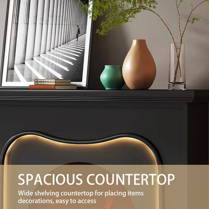 Aihm-Lon Elegant Electric Fireplace Soft Curved Design 47”