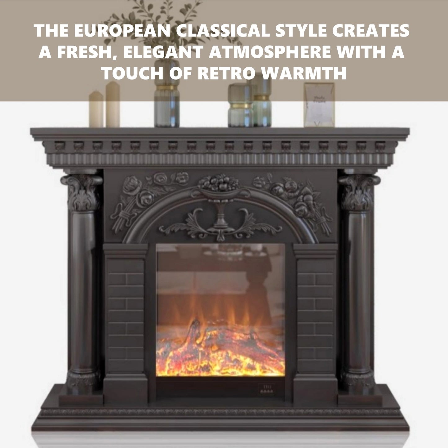 Aihm-Lon Decorative Electric Fireplace with Superb Craftsmanship 59”