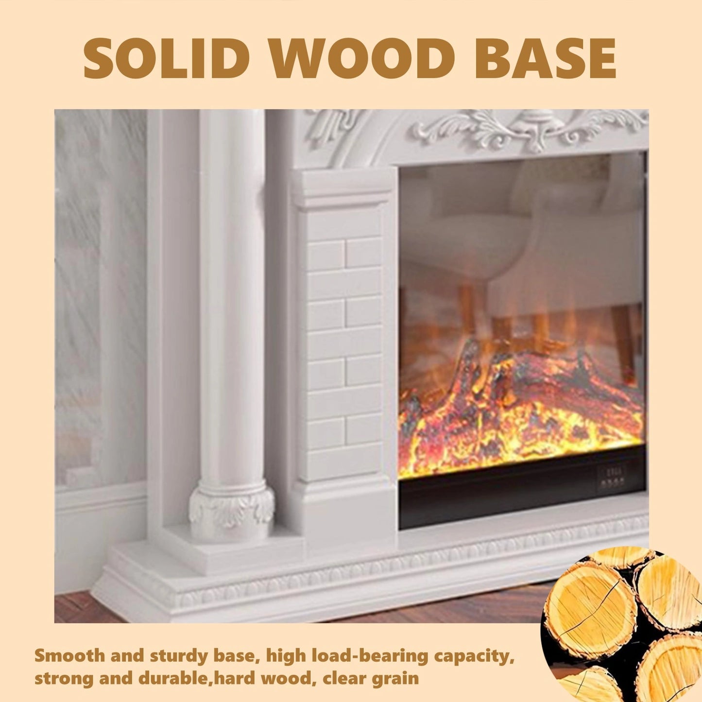 Aihm-Lon Decorative Electric Fireplace with Superb Craftsmanship 59”