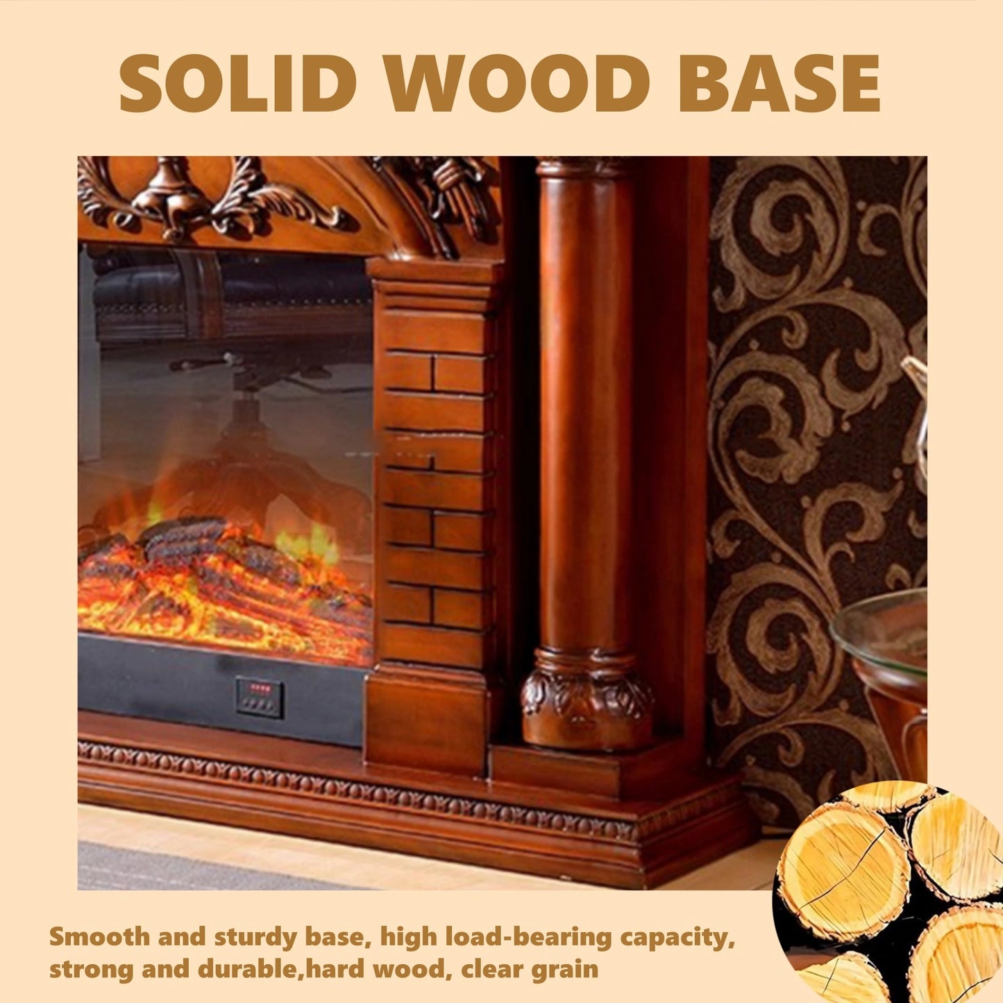 Aihm-Lon Decorative Electric Fireplace with Superb Craftsmanship 59”