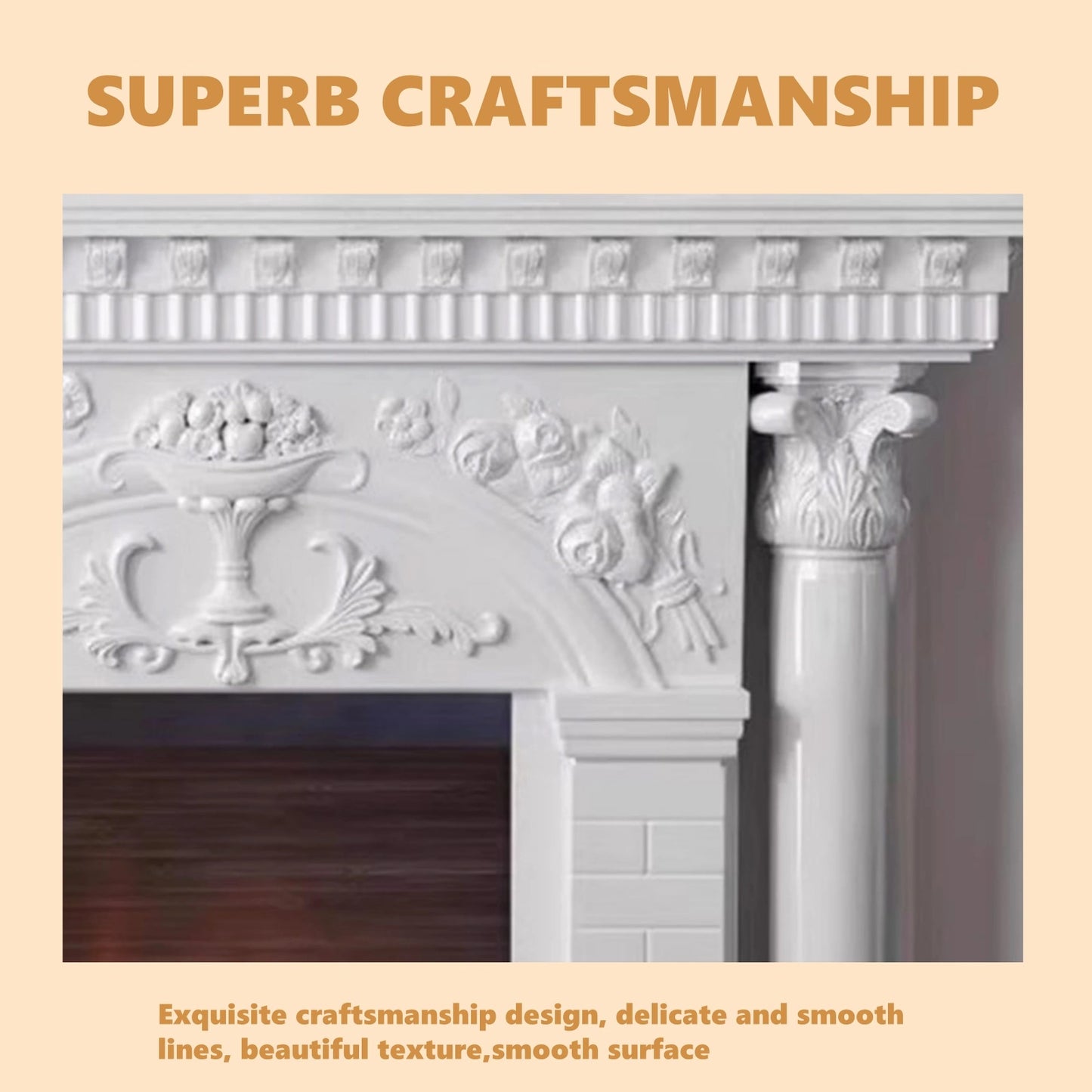 Aihm-Lon Decorative Electric Fireplace with Superb Craftsmanship 59”