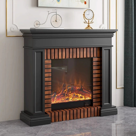 Aihm-Lon Electric Fireplace Faux Antique Wooden Edging Design 47”