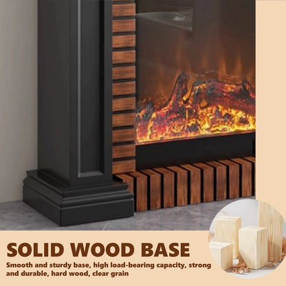 Aihm-Lon Electric Fireplace Faux Antique Wooden Edging Design 47”