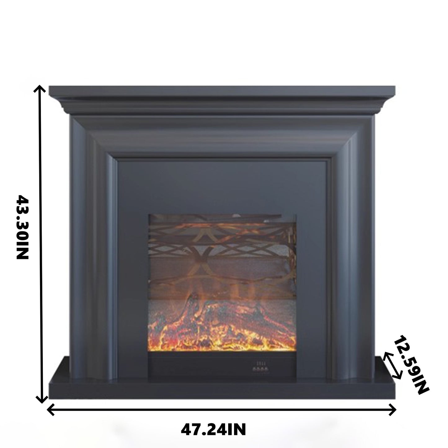 Aihm-Lon Exquisite Electric Fireplace Three-dimensional Frame Design 39”-59”