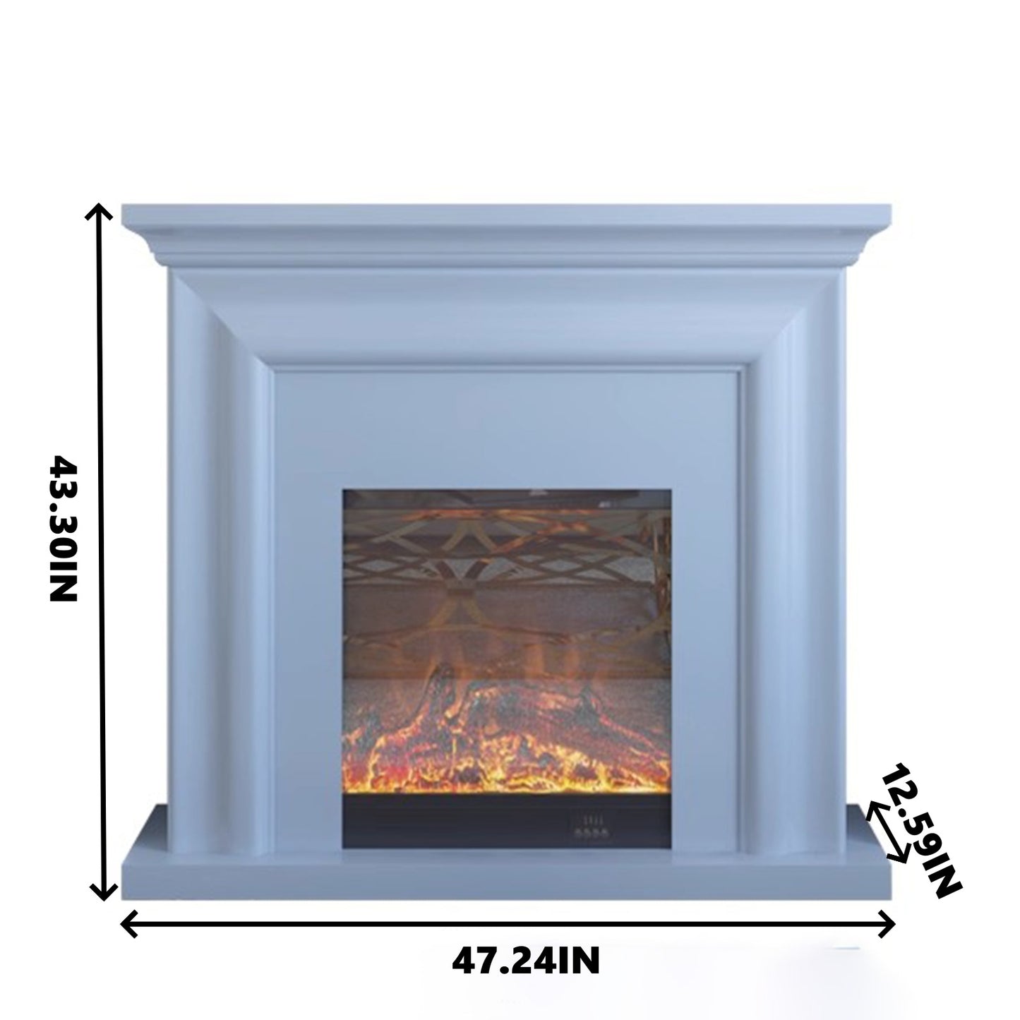 Aihm-Lon Exquisite Electric Fireplace Three-dimensional Frame Design 39”-59”