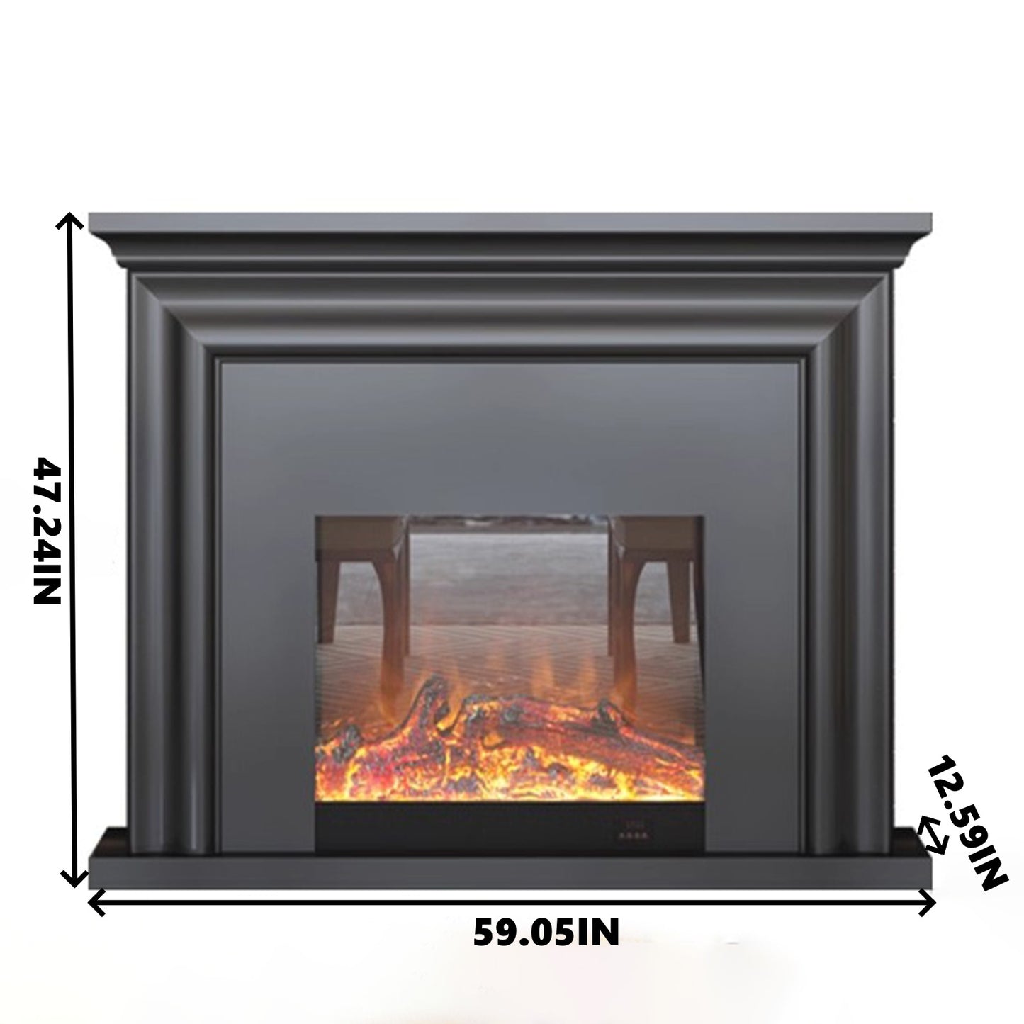 Aihm-Lon Exquisite Electric Fireplace Three-dimensional Frame Design 39”-59”