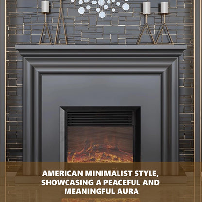Aihm-Lon Modern Electric Fireplace with Parallel Line Design 39”-59”