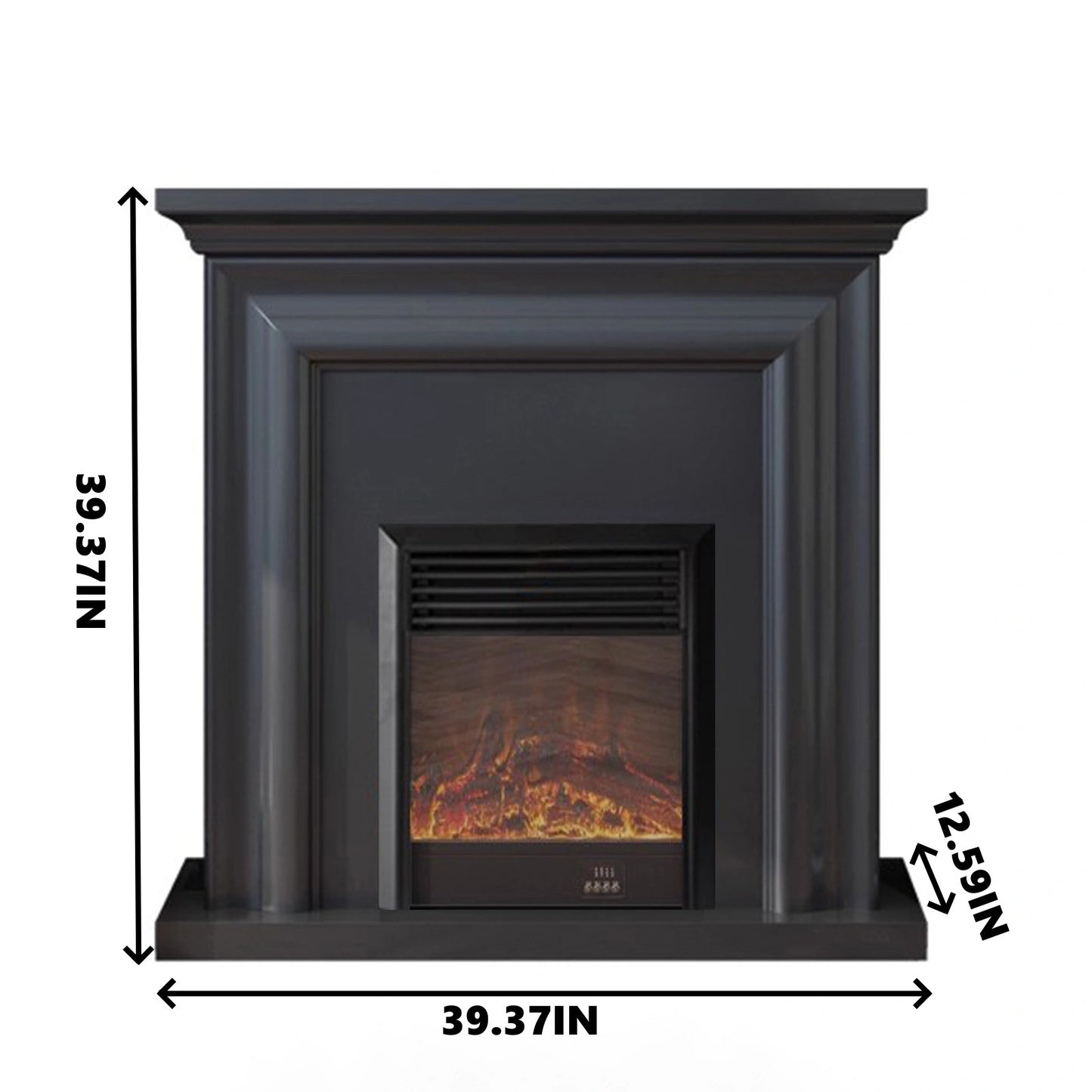 Aihm-Lon Modern Electric Fireplace with Parallel Line Design 39”-59”