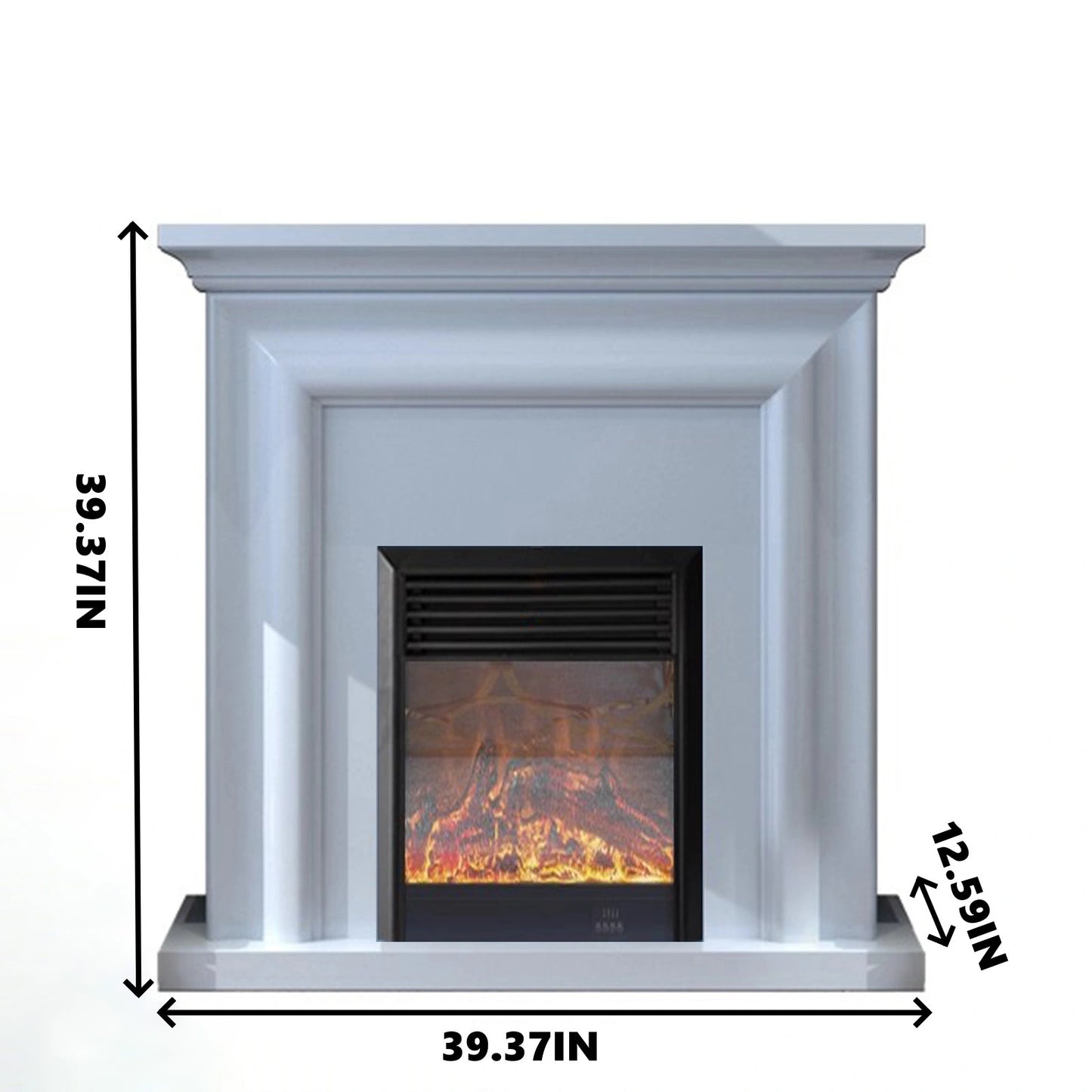 Aihm-Lon Modern Electric Fireplace with Parallel Line Design 39”-59”