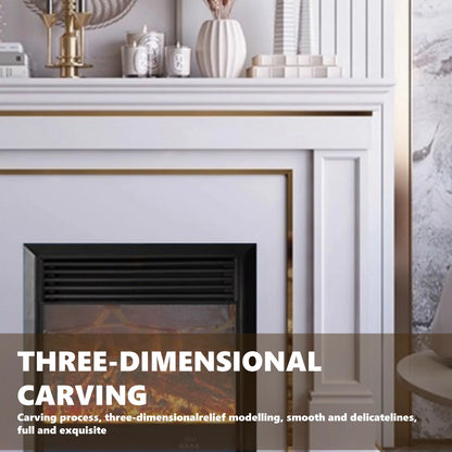 Aihm-Lon American Electric Fireplace with Golden Border Design 59”