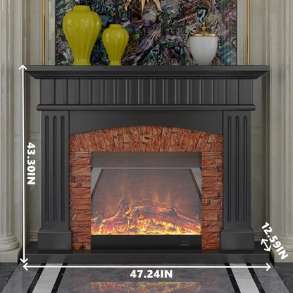 Aihm-Lon Decorative Electric Fireplace Stone-Effect Texture Design 47”-59”