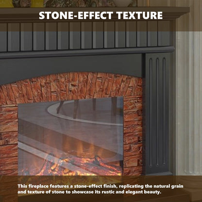 Aihm-Lon Decorative Electric Fireplace Stone-Effect Texture Design 47”-59”