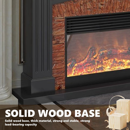 Aihm-Lon Striped Electric Fireplace Stone-Effect Texture Design 47”-59”