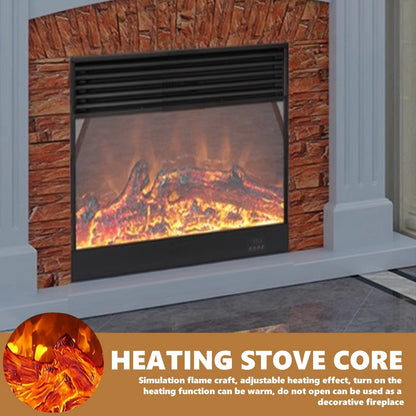 Aihm-Lon Striped Electric Fireplace Stone-Effect Texture Design 47”-59”