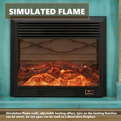 Aihm-Lon White Electric Fireplace with Wavy Border Design 59”