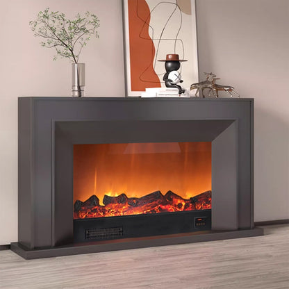 Aihm-Lon White Electric Fireplace with Heating Core Overlay Design 47-71’’