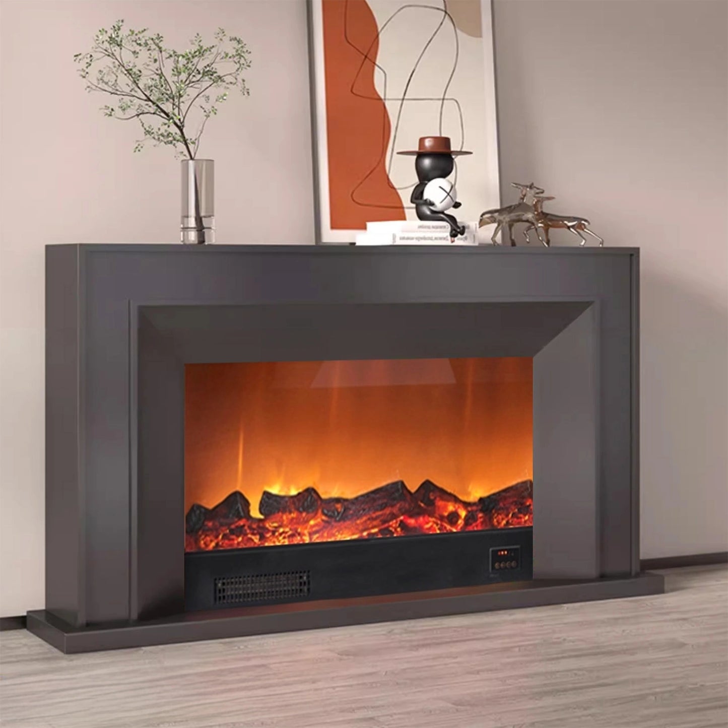 Aihm-Lon Elegant Electric Fireplace Minimalist Line Design 47”-71”