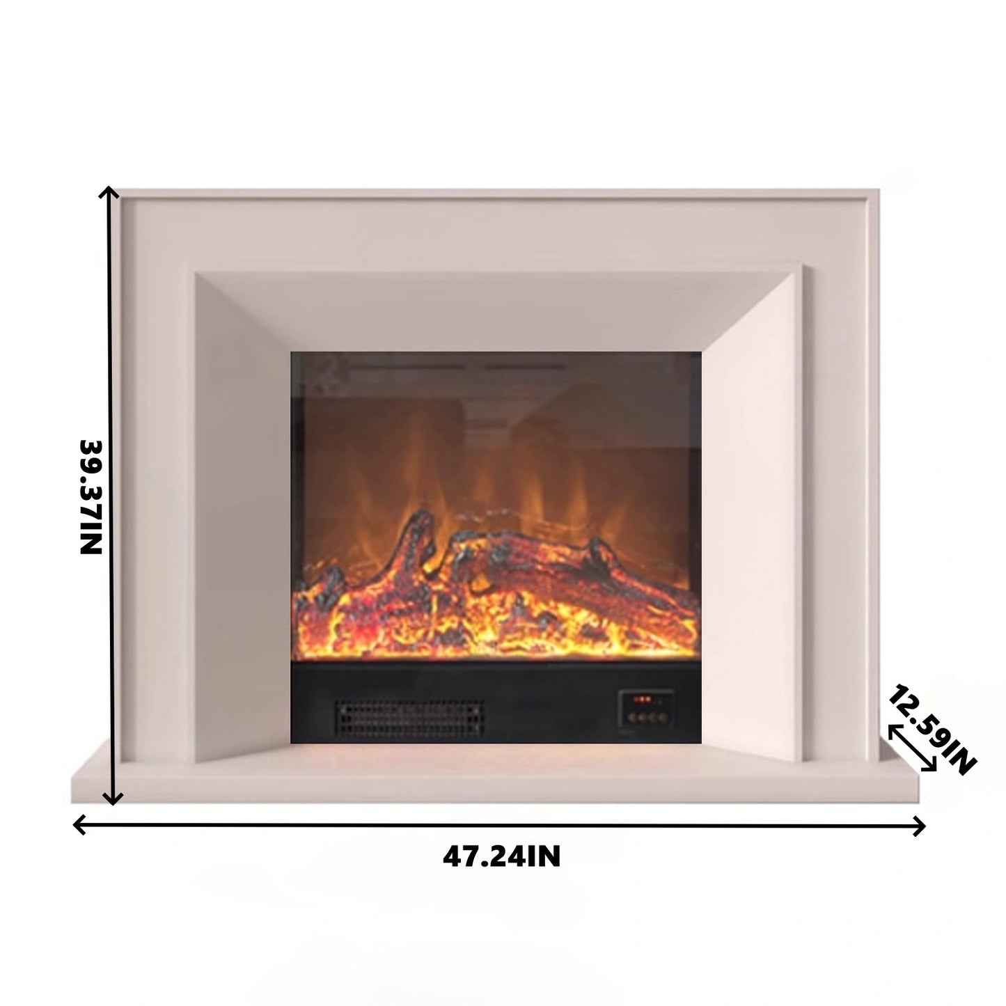 Aihm-Lon Elegant Electric Fireplace Minimalist Line Design 47”-71”