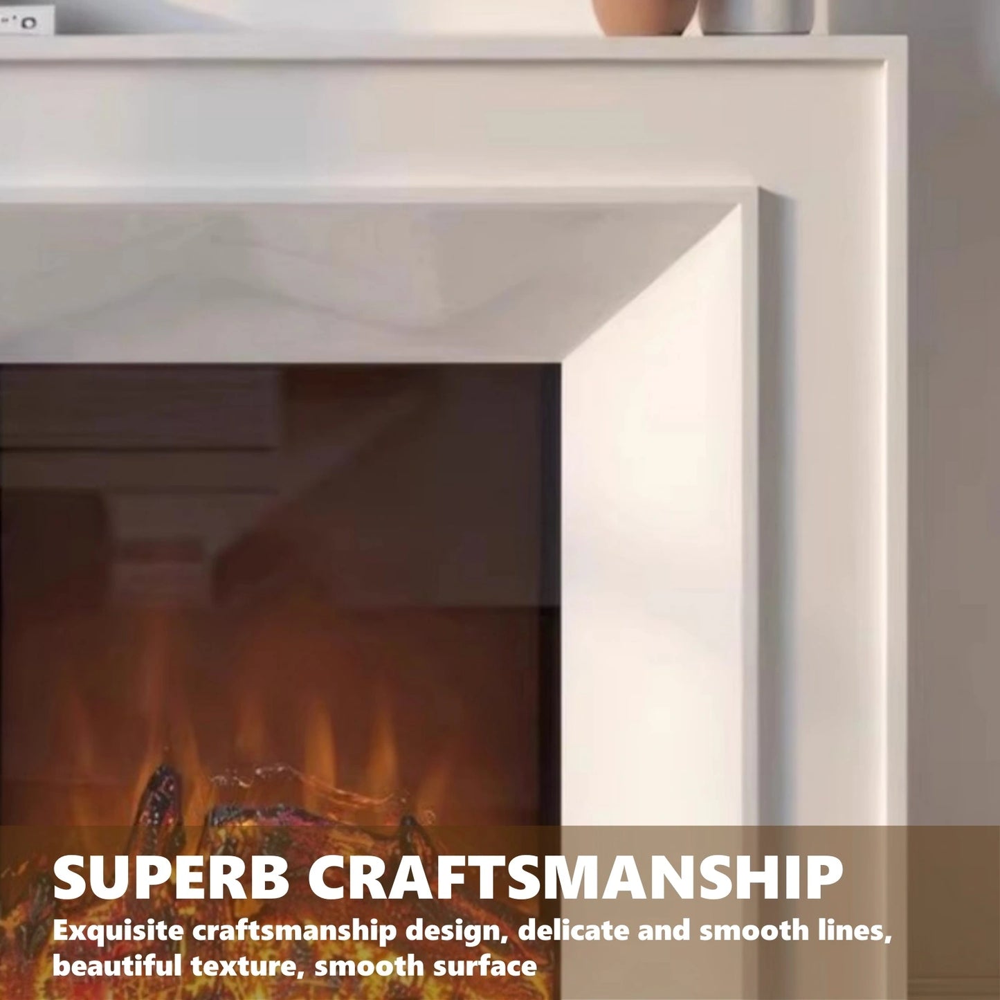 Aihm-Lon Elegant Electric Fireplace Minimalist Line Design 47”-71”