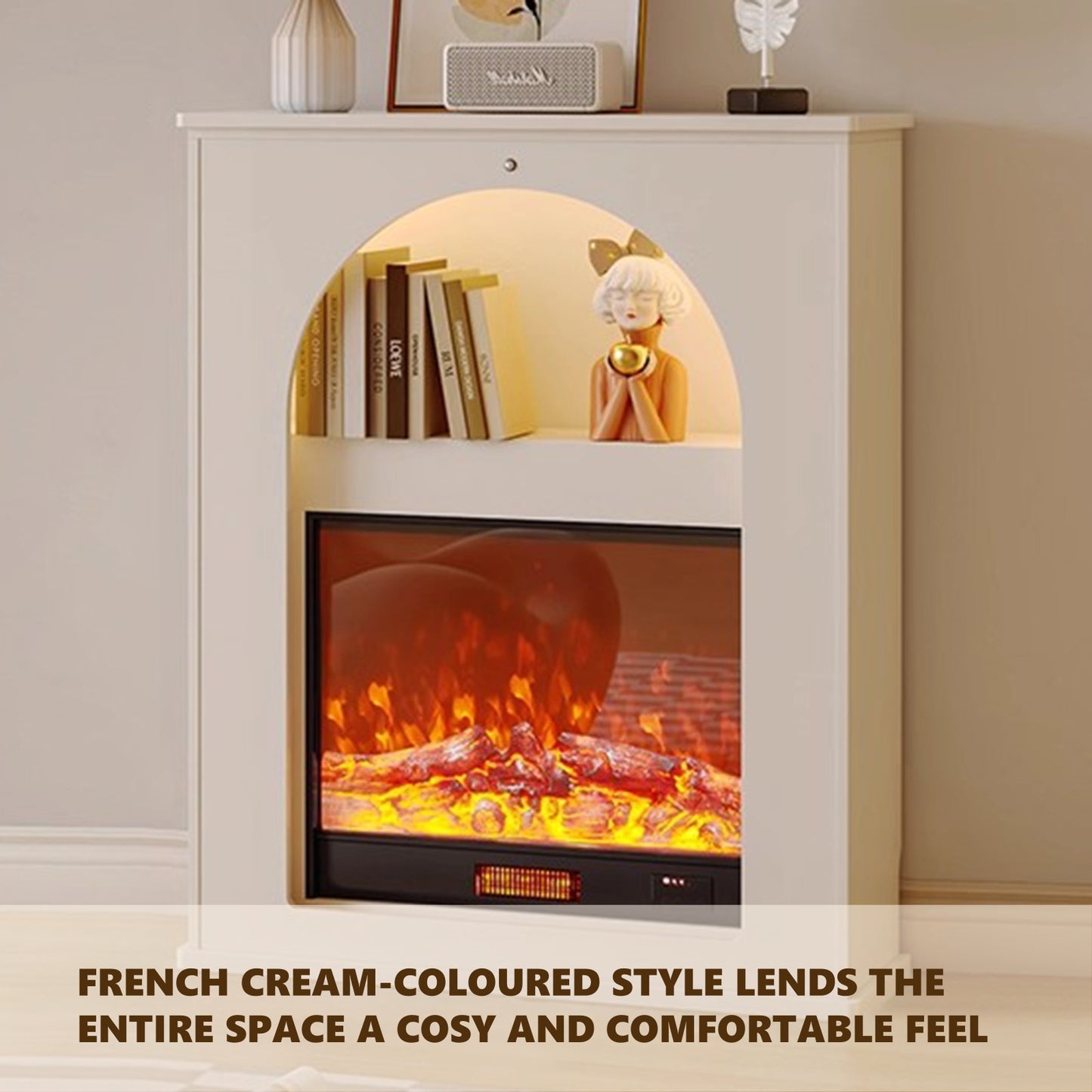 Aihm-Lon Electric Simple Fireplace Simulated Flame 32”-35”