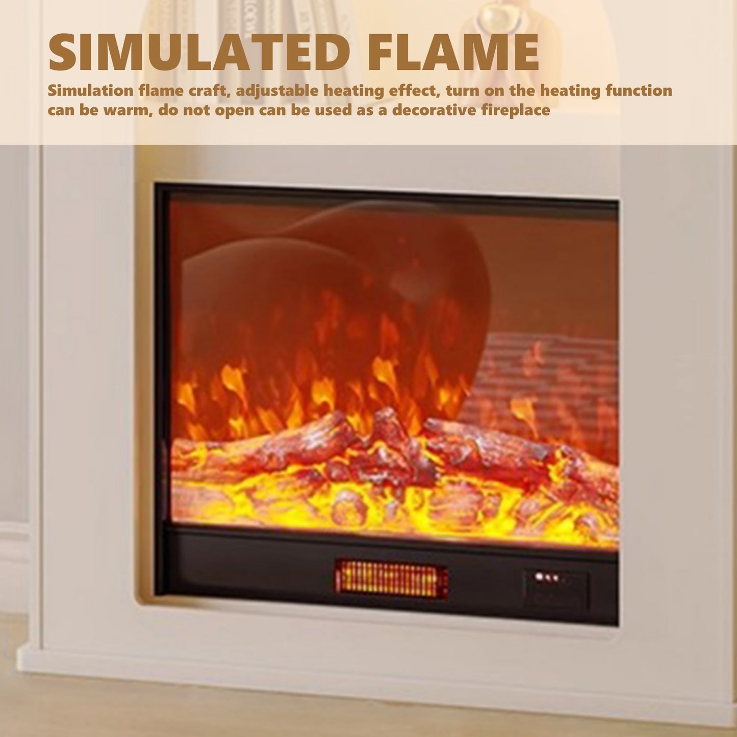 Aihm-Lon Electric Simple Fireplace Simulated Flame 32”-35”