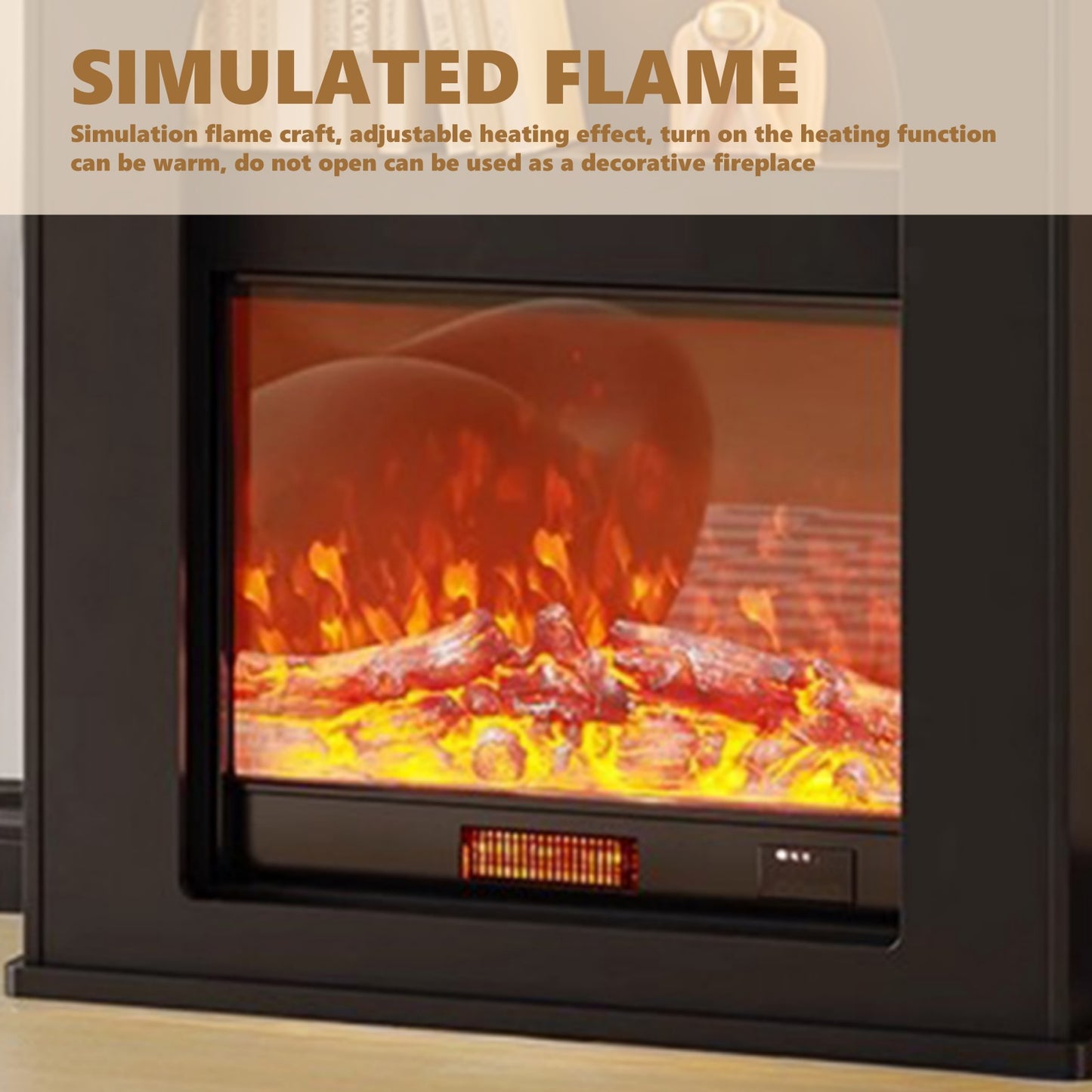 Aihm-Lon Electric Simple Fireplace Simulated Flame 32”-35”